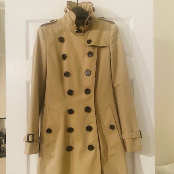 Burberry Jackets & Blazers - Burberry Tan Double-Breasted Trench Coat